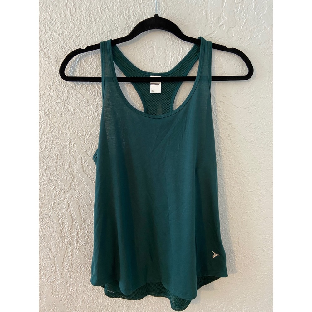 Green women’s tank top soft cotton